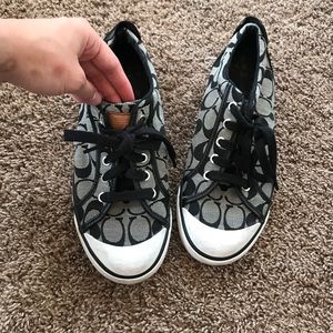 used black COACH tennis shoes